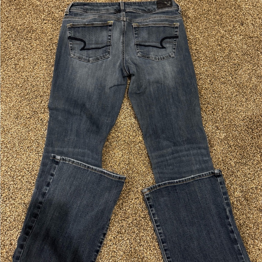 American Eagle Outfitters Dark Blue Boot Cut Jeans Kick Boot size 4XL.